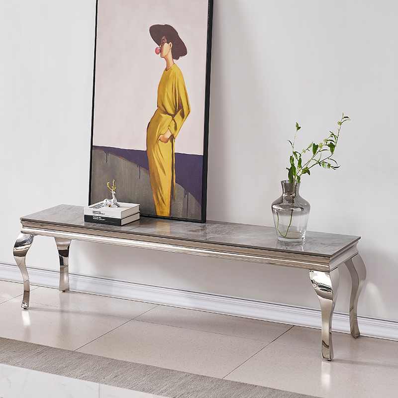 TV cabinet is modern, simple, Italian, slate combined, living room, small household, European style.